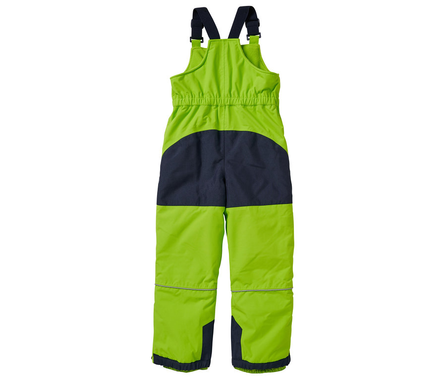 La salopette de neige vert pâle JAKO-O est présentée sur un fond blanc.