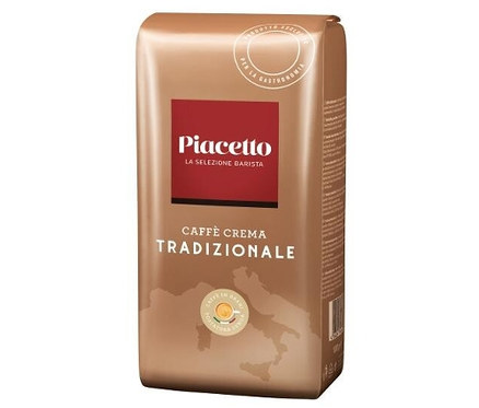 Un paquet de café en grains Piacetto Caffè Crema Tradizionale.