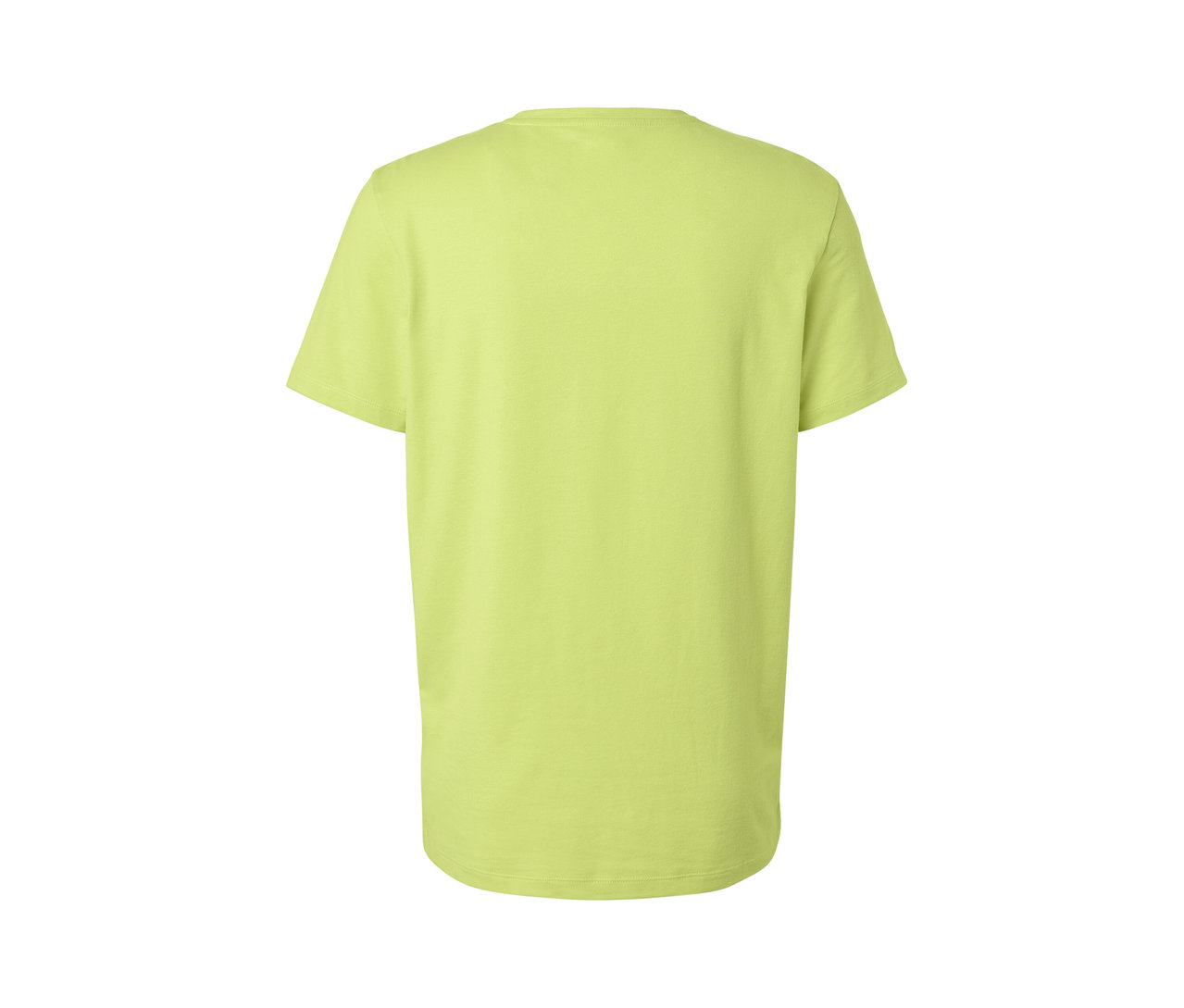 Vue arrière d'un t-shirt technique de couleur citron vert.