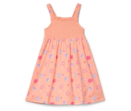 Robe pêche à motifs étoiles de mer et coquillages.