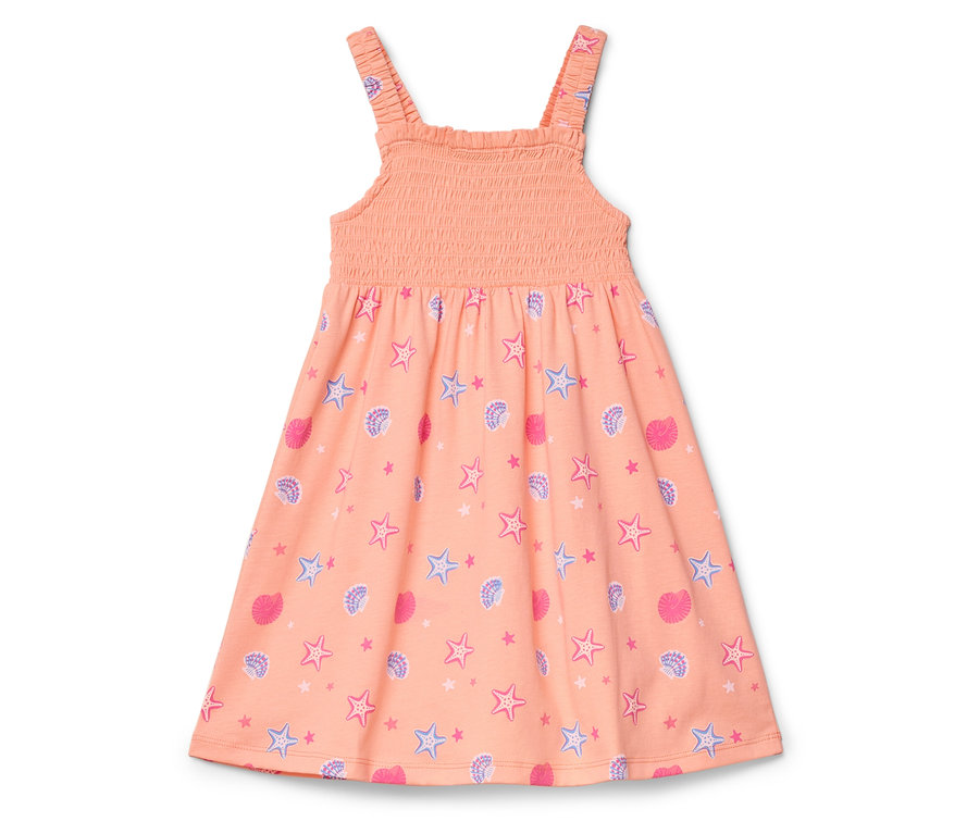 Robe pêche à motifs étoiles de mer et coquillages.