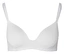 Soutien-gorge blanc à armatures et dentelle.