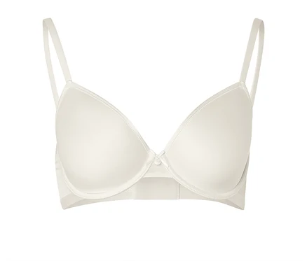 Soutien-gorge Spacer blanc avec armatures et bretelles réglables.