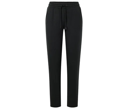 Pantalon de jogging noir long avec cordon de serrage.