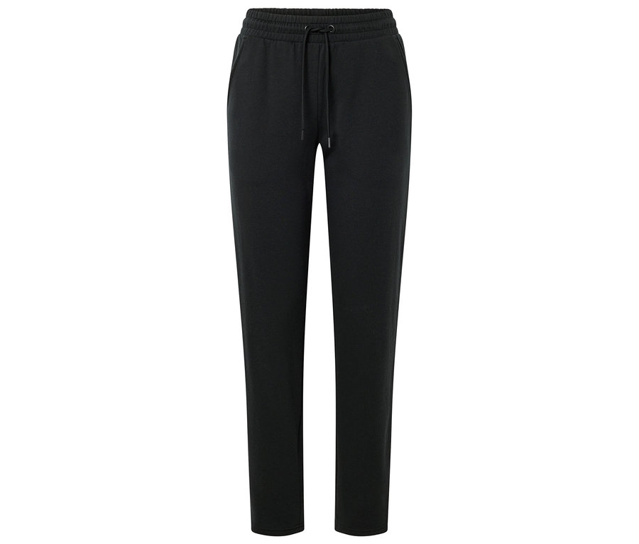 Pantalon de jogging noir long avec cordon de serrage.
