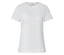 T-shirt blanc à manches courtes sur fond blanc.