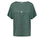 T-shirt CECIL vert avec encolure ras du cou et inscription argentée « Vivid Dreams ».