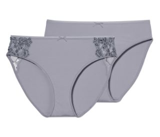 1 gris clair, 1 gris clair avec dentelle gris clair-anthracite