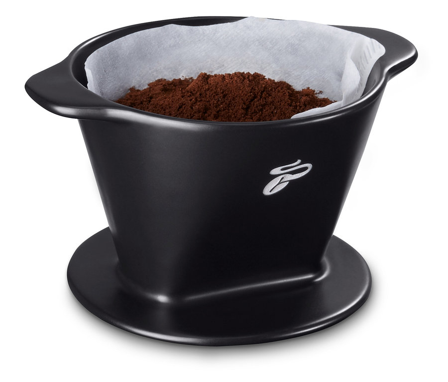 Filtre à café manuel, taille 101, noir avec un grain