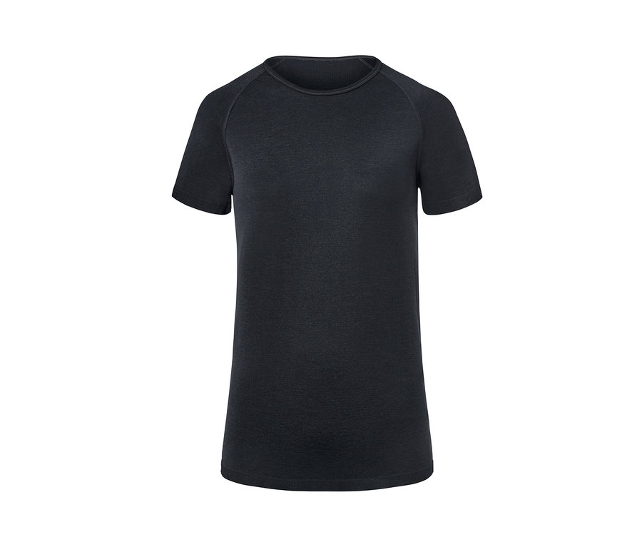 T-shirt fonctionnel sans coutures noir.