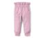 Pantalon élastique rose pour tout-petit avec des pois blancs.