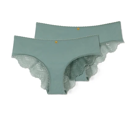Deux slips brésiliens de couleur sauge.