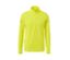 T-shirt fonctionnel thermique jaune fluo à manches longues et fermeture éclair courte.