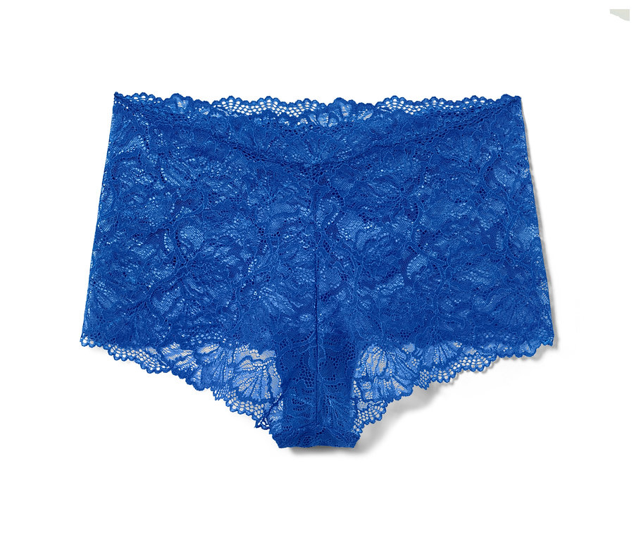 Culotte en dentelle bleue.