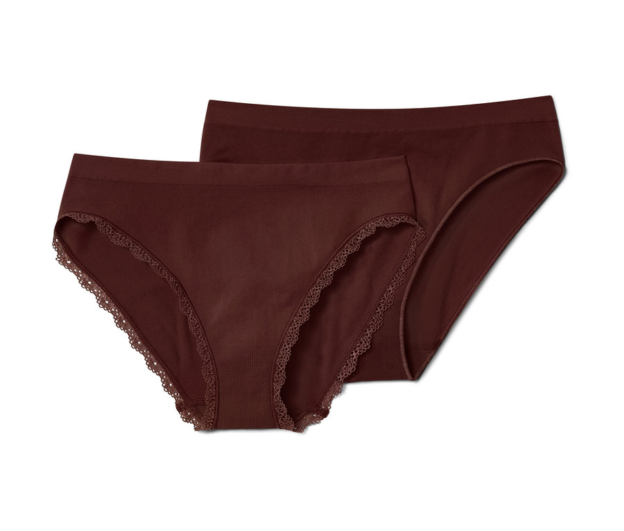 Deux slips seamless marron.