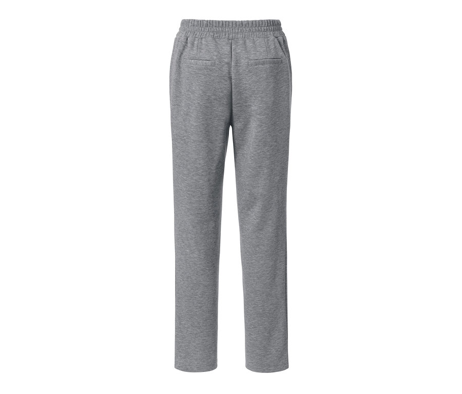 Pantalon de jogging gris sur fond blanc.