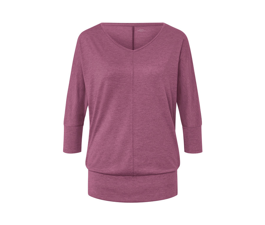 T-shirt de yoga mauve.