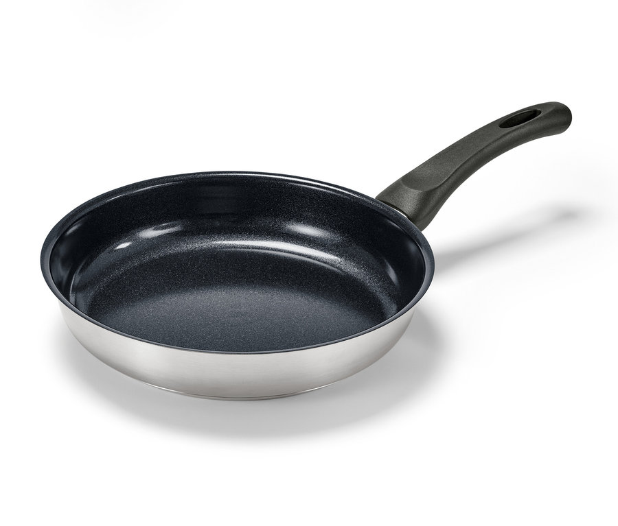 Poêle en inox avec revêtement en céramique de haute qualité, Ø env. 24 cm.