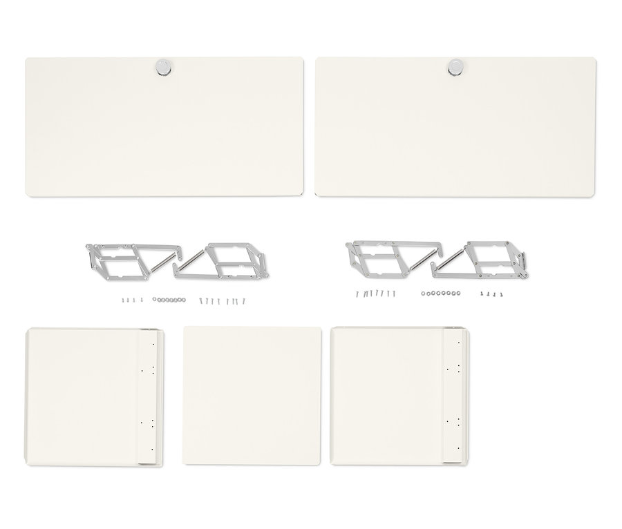 Un ensemble de jeux d'abattants supplémentaires en métal blanc « CN3 ».