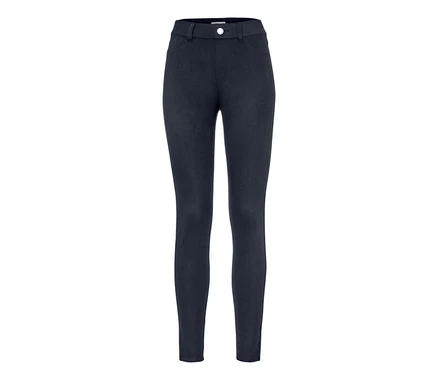 Jegging bleu foncé.