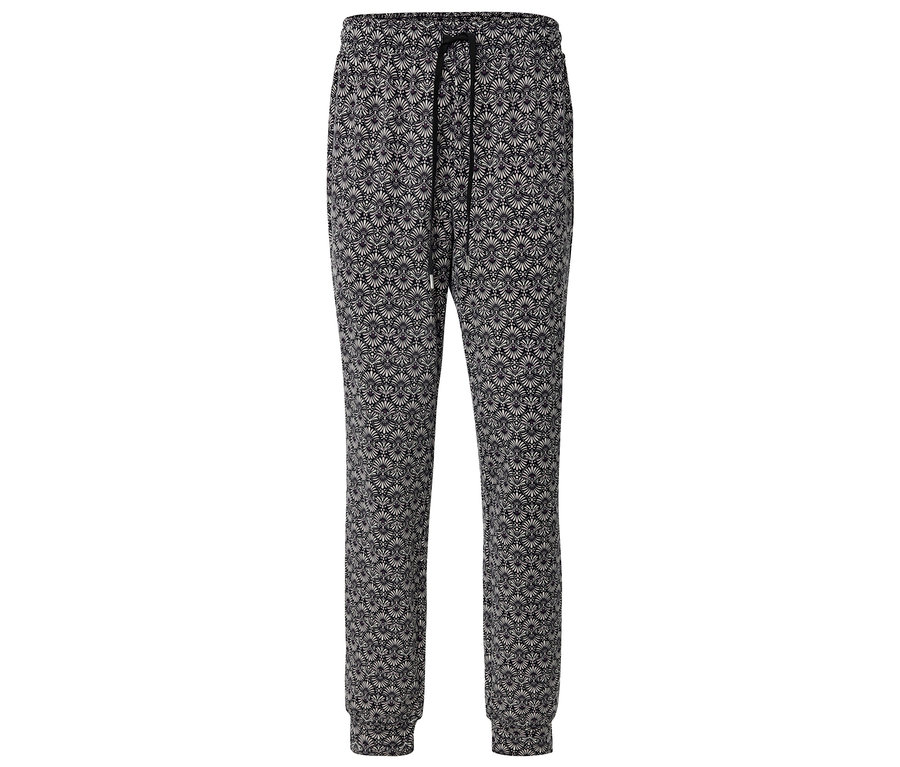 Pantalon de jogging noir avec motif floral.