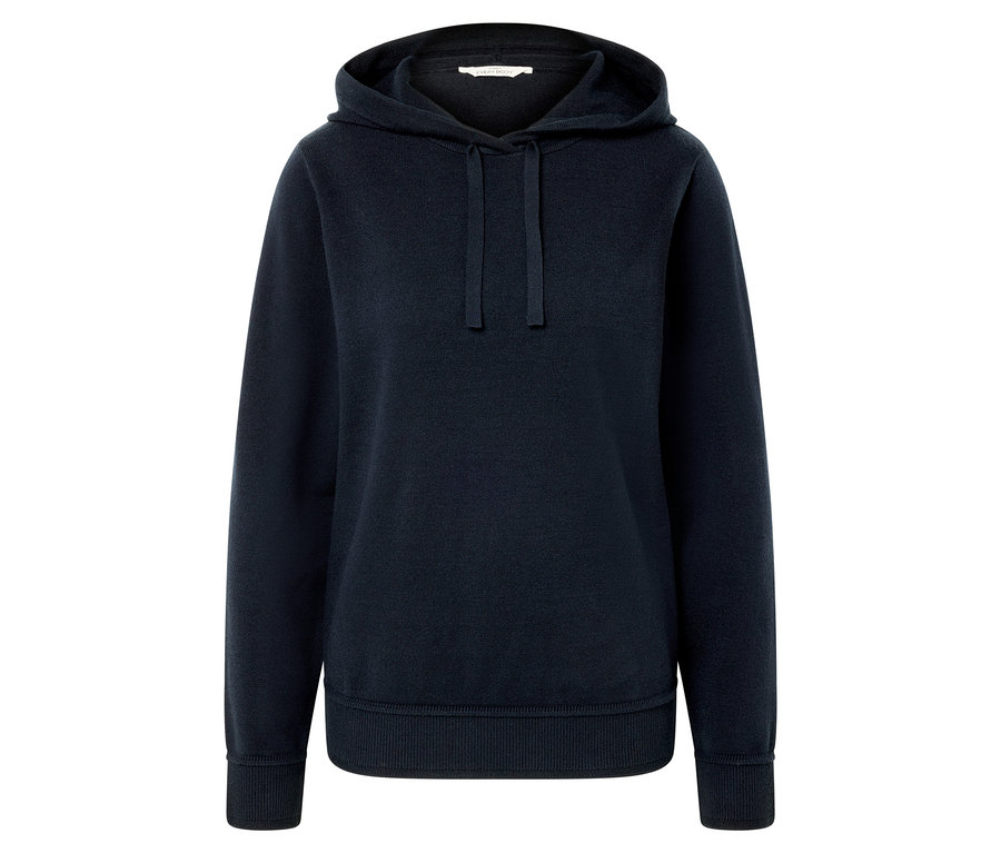 Sweat à capuche bleu marine avec cordon de serrage.