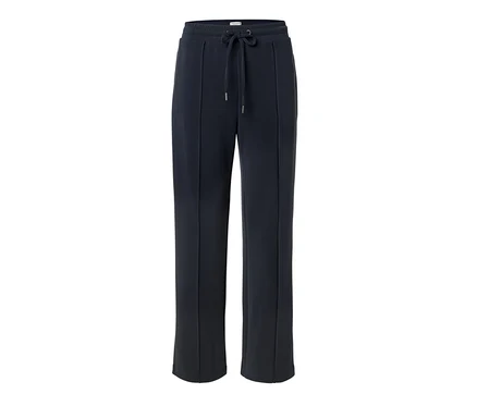 Un pantalon de jogging bleu marine en mélange modal avec cordon de serrage à la taille.