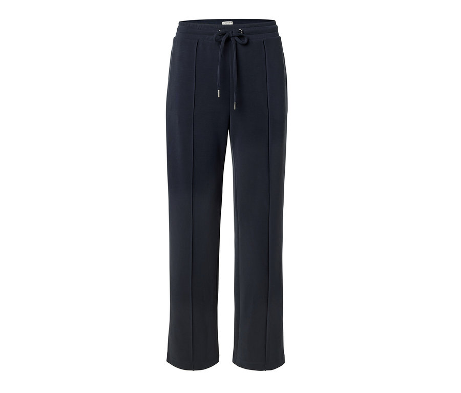 Un pantalon de jogging bleu marine en mélange modal avec cordon de serrage à la taille.