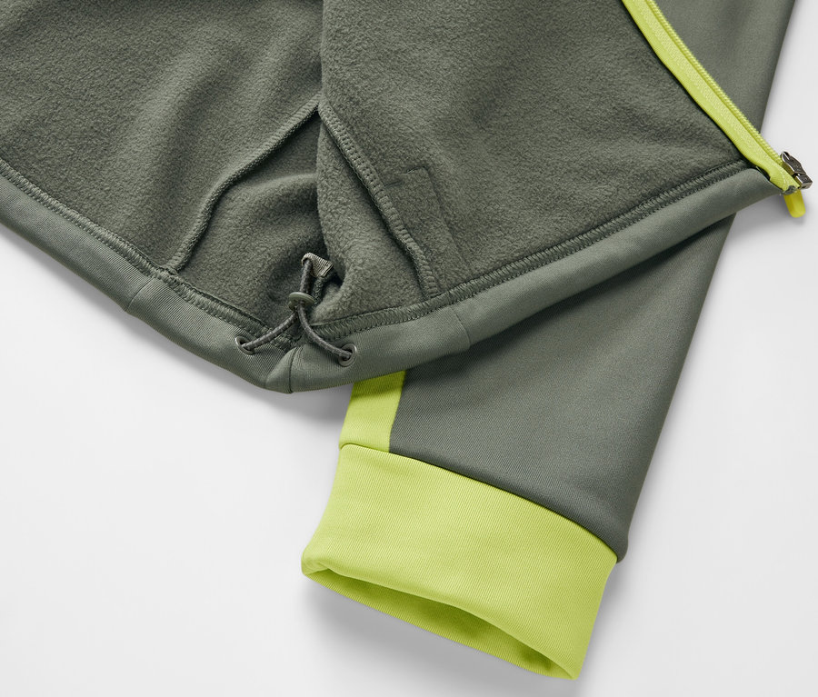 Détail d'une veste thermique.