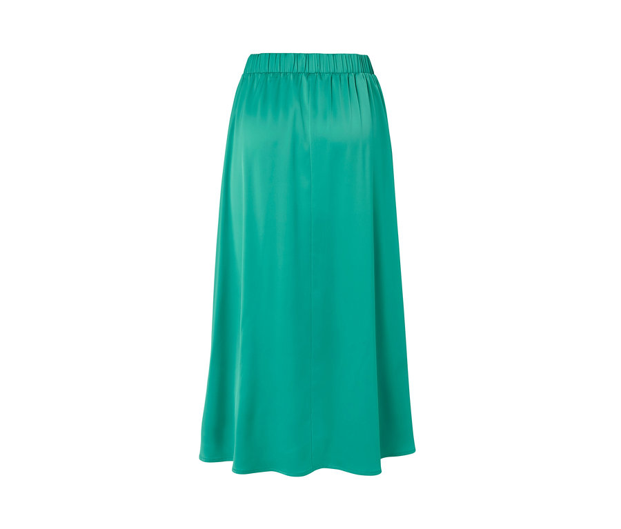 Vue arrière d'une jupe en satin.