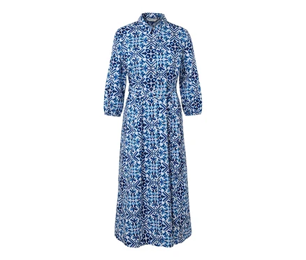 Robe mi-longue imprimée.