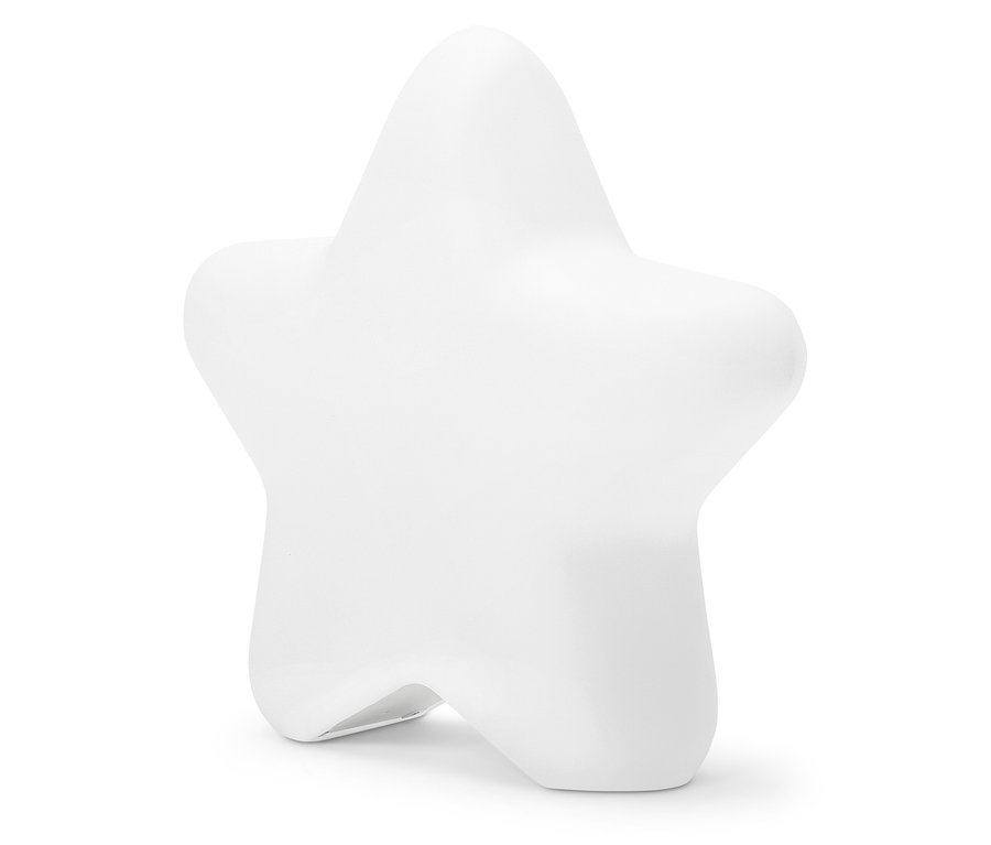 Une étoile blanche se dresse sur un fond blanc.