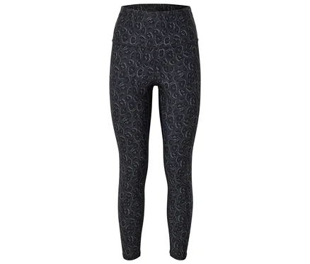 Leggings noirs à motif animal.