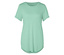 T-shirt vert clair à manches courtes.