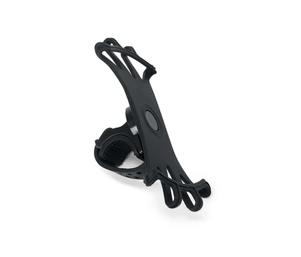 Support de smartphone noir pour vélo.