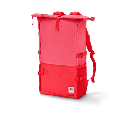 Sac à dos outdoor rouge.