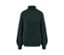Pull en maille vert foncé avec col montant.