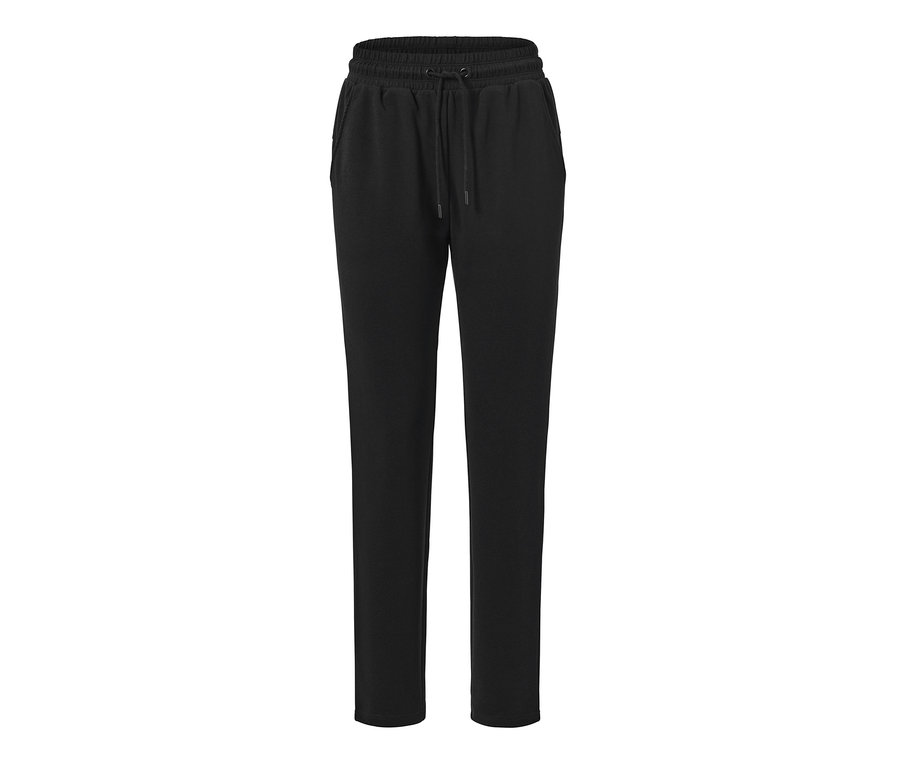 Pantalon de jogging noir avec cordon de serrage à la taille.