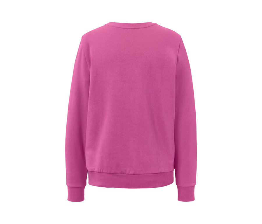 Vue arrière d'un sweatshirt rose vif.