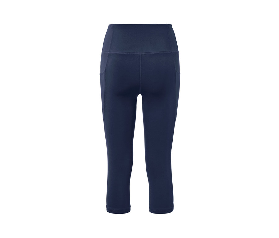 Collant de sport 3/4 bleu marine avec poches.