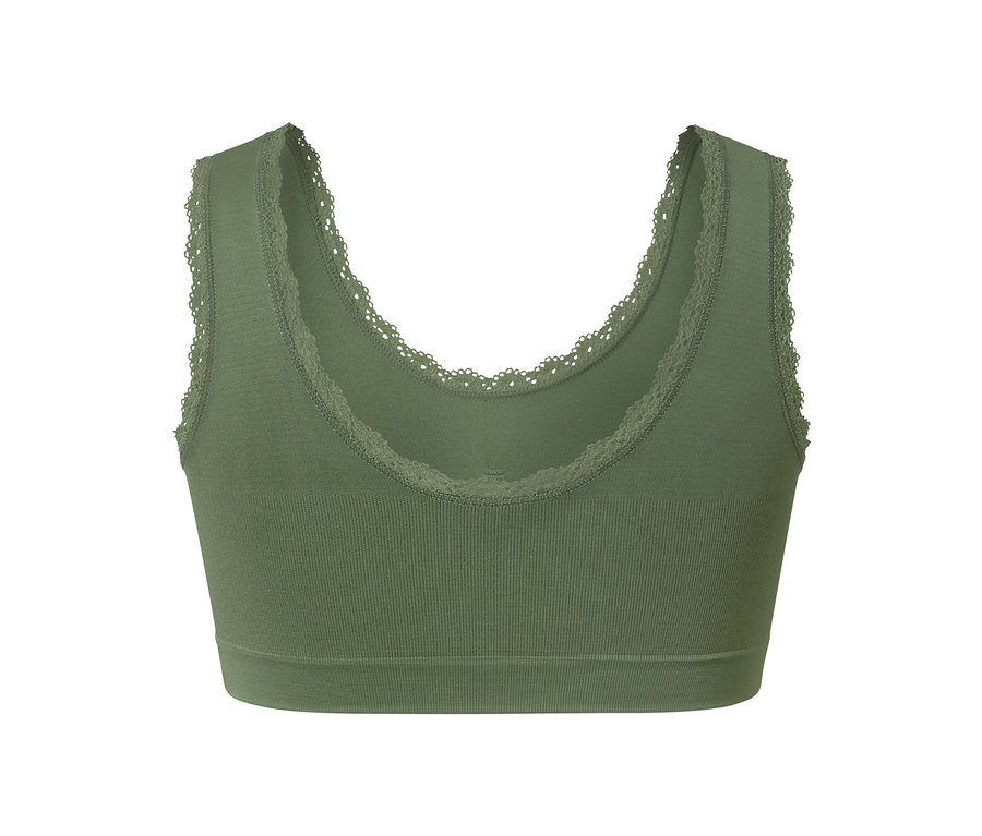 Brassière sans coutures vert olive.