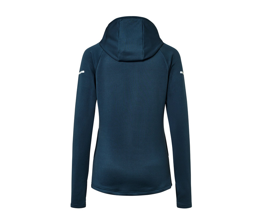 Veste thermique bleu foncé vue de dos.