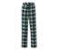 Pantalon relax en flanelle vert à carreaux avec cordon de serrage.