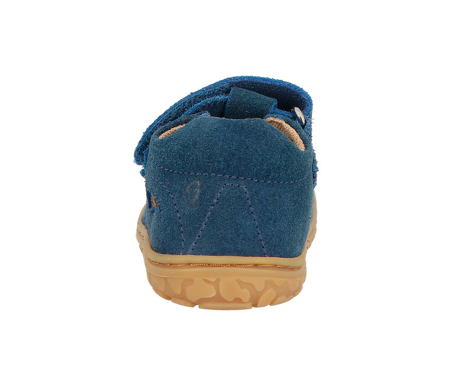 Sandale Lurchi « Barefoot » bleue vue de dos.
