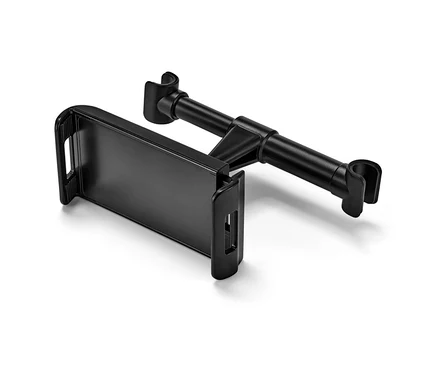 Support de tablette noir pour voiture.