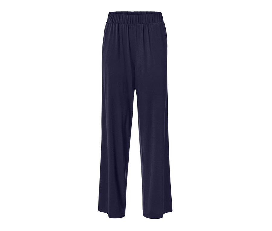Pantalon Palazzo bleu foncé.