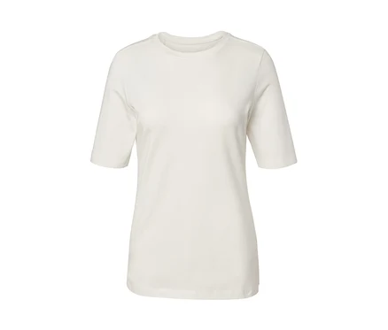 T-shirt demi-manches couleur crème.
