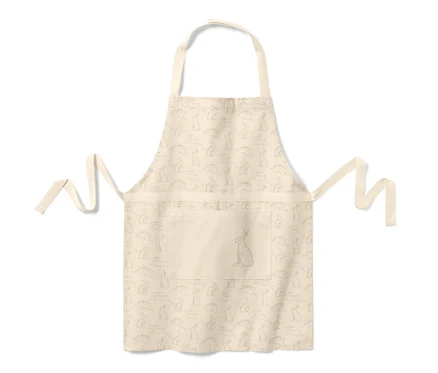 Tablier pour enfant avec motif de lapin.