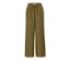 Pantalon à taille élastique olive avec cordon de serrage.