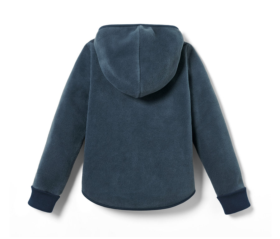 Veste en polaire bleu marine bébé et tout-petit vue de dos.